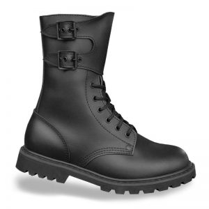 French Action Leather Combat Boots