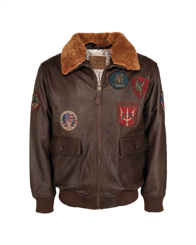 Brown Leather Flight Jacket 