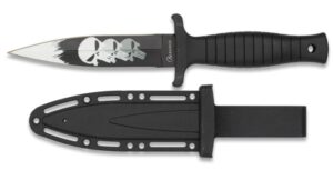 Skulls Boot Knife with Sheath